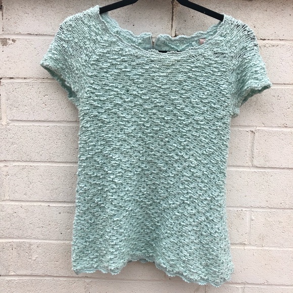 Anthropologie Tops - HP Knitted & Knotted S Baby Blue Knit Textured Top